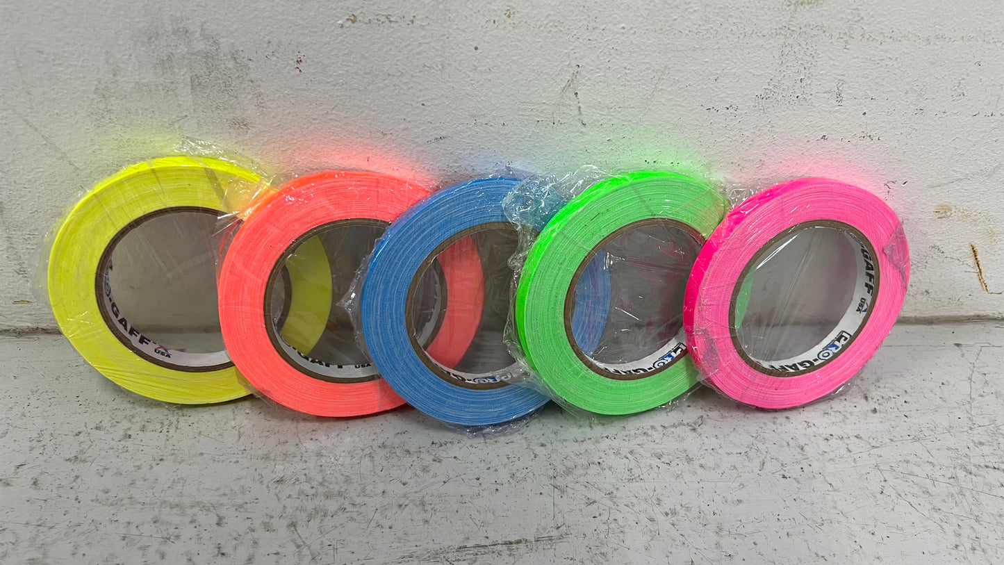 Protape 1/2" Fluorescent Bright Colours Tapes (Yellow)