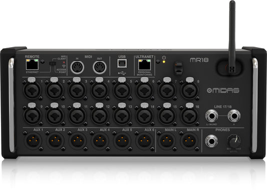 Midas MR18 Digital Mixer for iPad/Android Tablets